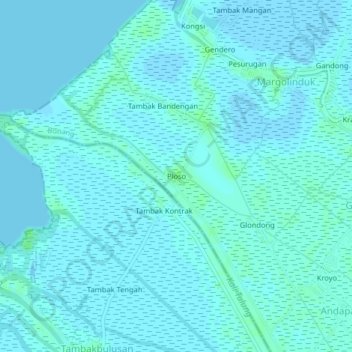 Mapa topográfico Ploso, altitud, relieve
