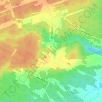 Mapa topográfico Saint-Pons, altitud, relieve