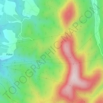 Mapa topográfico Grand Serre, altitud, relieve