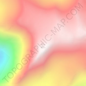 Mapa topográfico Mount Bear, altitud, relieve