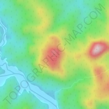 Mapa topográfico Mount Lico, altitud, relieve
