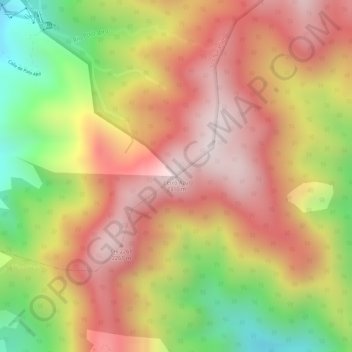Mapa topográfico Cerro Azul, altitud, relieve