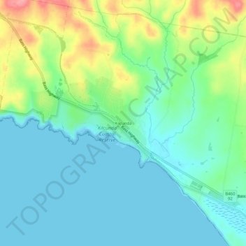 Mapa topográfico Kilcunda, altitud, relieve