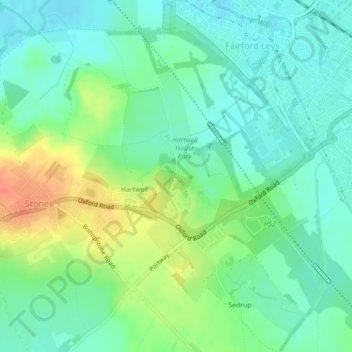 Mapa topográfico Egyptian Spring, altitud, relieve
