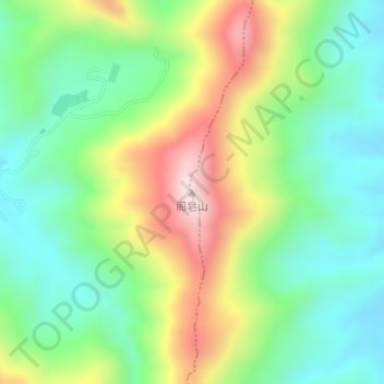 Mapa topográfico 阁皂山, altitud, relieve