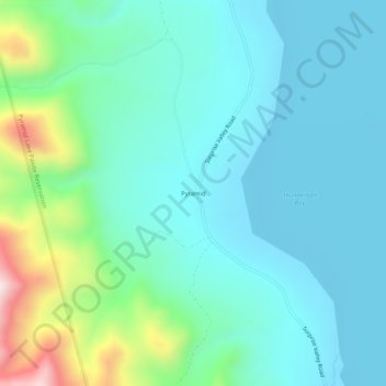 Mapa topográfico Pyramid, altitud, relieve