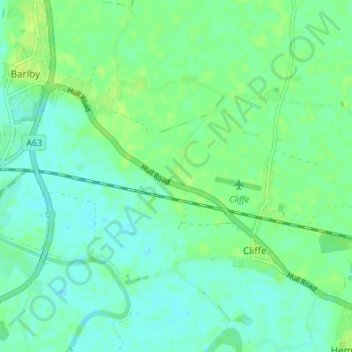 Mapa topográfico Lund, altitud, relieve