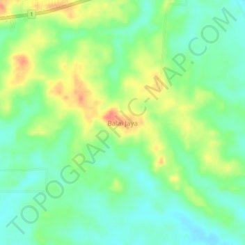 Mapa topográfico Balai Jaya, altitud, relieve