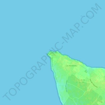Mapa topográfico La Conche, altitud, relieve