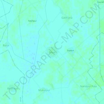 Mapa topográfico Rayat, altitud, relieve
