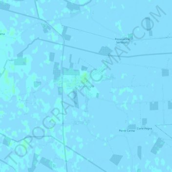 Mapa topográfico Ambrogio, altitud, relieve