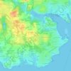Mapa topográfico Kercaves, altitud, relieve
