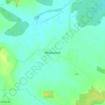 Mapa topográfico Мельница, altitud, relieve