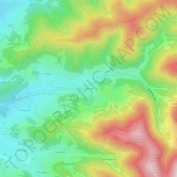 Mapa topográfico L'Anclos, altitud, relieve