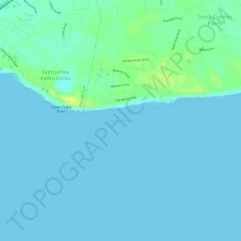 Mapa topográfico Beach Bay, altitud, relieve