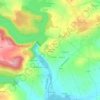 Mapa topográfico Les Landes De Trévéjan, altitud, relieve