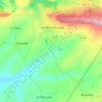 Mapa topográfico Les Grandes Haises, altitud, relieve