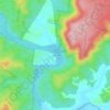 Mapa topográfico Coolendel, altitud, relieve