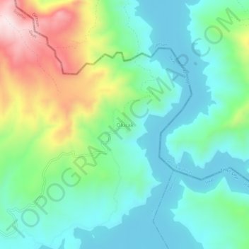 Mapa topográfico Olucak, altitud, relieve