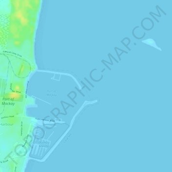 Mapa topográfico Forgan Smith Point, altitud, relieve