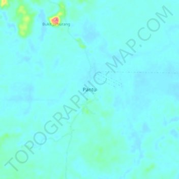 Mapa topográfico Pantu, altitud, relieve