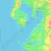 Mapa topográfico Coquina Key, altitud, relieve