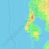 Mapa topográfico Sand Key, altitud, relieve