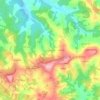 Mapa topográfico Champagnac, altitud, relieve