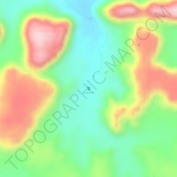 Mapa topográfico Caverna, altitud, relieve