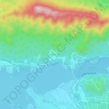 Mapa topográfico Minnelusa, altitud, relieve