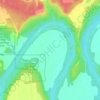 Mapa topográfico Harlands Flats, altitud, relieve