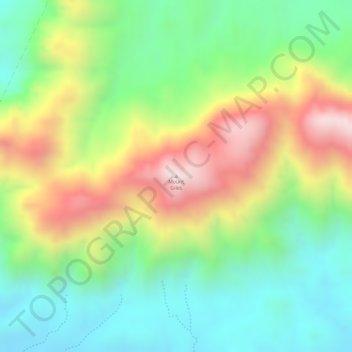 Mapa topográfico Mount Giles, altitud, relieve