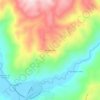 Mapa topográfico Pilmaiquenco, altitud, relieve