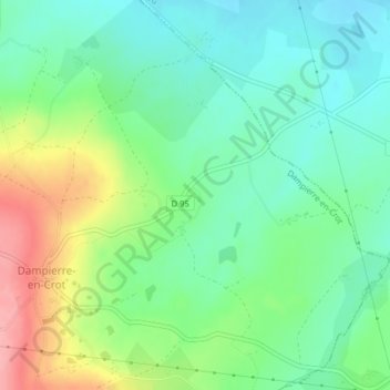Mapa topográfico Berthelot, altitud, relieve