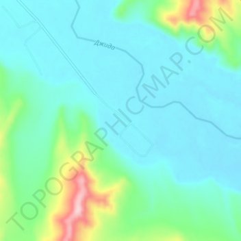 Mapa topográfico Тохой, altitud, relieve