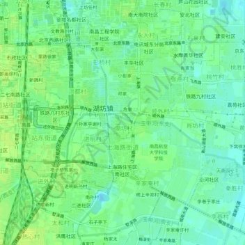 Mapa topográfico 万村, altitud, relieve