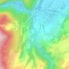 Mapa topográfico Les Buchets, altitud, relieve