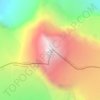 Mapa topográfico Mount Columbia, altitud, relieve