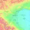 Mapa topográfico 喀什地区, altitud, relieve