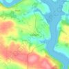 Mapa topográfico Llangwm, altitud, relieve