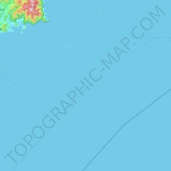 Mapa topográfico 潮连岛, altitud, relieve