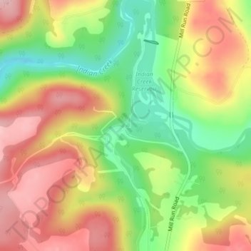 Mapa topográfico Mill Run Junction, altitud, relieve