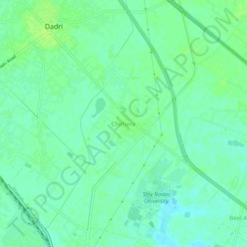 Mapa topográfico Chithera, altitud, relieve