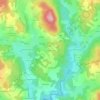 Mapa topográfico Coussangettes, altitud, relieve