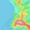 Mapa topográfico San Rocco di Camogli, altitud, relieve