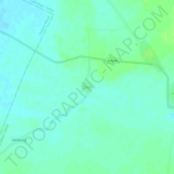 Mapa topográfico Dabli, altitud, relieve