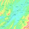 Mapa topográfico 溆浦县, altitud, relieve