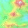 Mapa topográfico Middle Teton, altitud, relieve