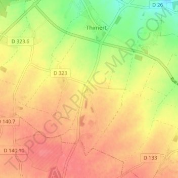 Mapa topográfico Le Petit Hanche, altitud, relieve