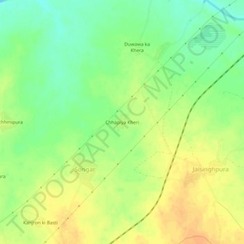 Mapa topográfico Chhapiya Kheri, altitud, relieve